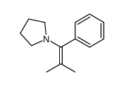 1-(2-methyl-1-phenylprop-1-enyl)pyrrolidine Structure