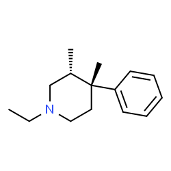 Piperidine, 1-ethyl-3,4-dimethyl-4-phenyl-, trans- (9CI) structure