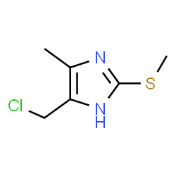 1H-Imidazole,4-(chloromethyl)-5-methyl-2-(methylthio)- (9CI)结构式