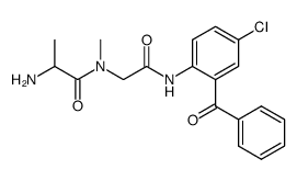 2'-Benzoyl-4'-chloro-N-(DL-alanyl)sarcosinanilide结构式