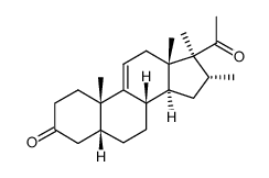 16α,17α-dimethyl-5β-pregn-9(11)-ene-3,20-dione结构式