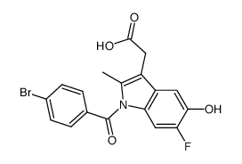 [1-(4-bromobenzoyl)-6-fluoro-5-hydroxy-2-methyl-1H-indol-3-yl] acetic acid结构式