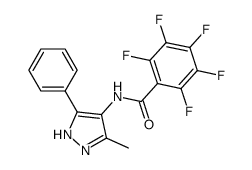 2,3,4,5,6-pentafluoro-N-(3-methyl-5-phenyl-1H-pyrazol-4-yl)-benzamide结构式