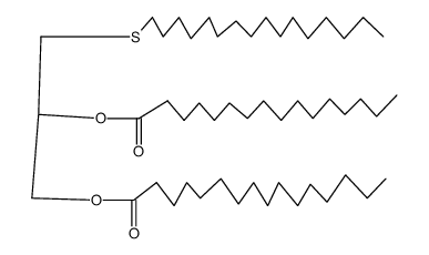 1-hexadecylthio-2,3-dipalmitoyl-rac-glycerol结构式