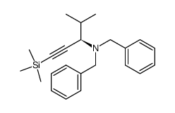 (R)-N,N-dibenzyl-4-methyl-1-(trimethylsilyl)-1-pentyn-3-amine Structure