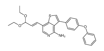 7-[(1E)-3,3-diethoxy-1-propenyl]-3-(4-phenoxyphenyl)thieno[3,2-c]pyridin-4-amine Structure