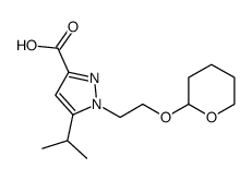 5-isopropyl-1-[2-(tetrahydro-pyran-2-yloxy)-ethyl]-1H-pyrazole-3-carboxylic acid Structure