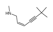 (Z)-N,6,6-trimethyl-2-hepten-4-yn-1-amine Structure