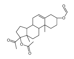 3beta,17-dihydroxypregn-5-en-20-one 17-acetate 3-formate structure