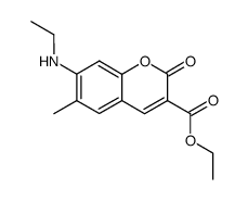 7-ethylamino-6-methyl-3-ethoxycarbonylcoumarin结构式