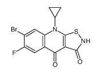 7-bromo-9-cyclopropyl-6-fluoro-9H-isothiazolo[5,4-b]quinoline-3,4-dione结构式