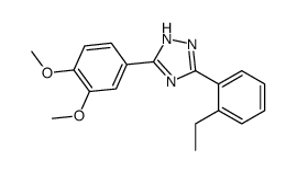 3-(3,4-dimethoxyphenyl)-5-(2-ethylphenyl)-1H-1,2,4-triazole结构式