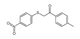 2-(4-nitro-phenylsulfanyl)-1-p-tolyl-ethanone结构式