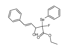 ethyl (E)-2-fluoro-3-hydroxy-5-phenyl-2-(phenylselanyl)pent-4-enoate Structure