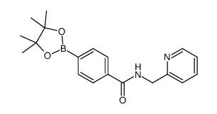 N-PYRIDIN-2-YLMETHYL-4-(4,4,5,5-TETRAMETHYL-[1,3,2]DIOXABOROLAN-2-YL)-BENZAMIDE structure