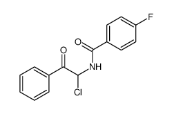 N-(1-chloro-2-oxo-2-phenylethyl)-4-fluorobenzamide结构式