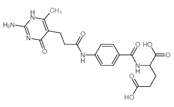 L-Glutamic acid,N-[4-[[3-(2-amino-1,4-dihydro-6-methyl-4-oxo-5-pyrimidinyl)-1-oxopropyl]amino]benzoyl]-(9CI)结构式