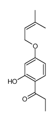 1-[2-hydroxy-4-(3-methylbut-2-enoxy)phenyl]propan-1-one Structure