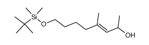 8-(tert-butyl-dimethyl-silanyloxy)-4-methyl-oct-3-en-2-ol结构式