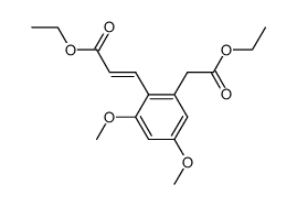 ethyl 3-(2,4-dimethoxy-6-(carbethoxymethyl)phenyl)propenoate结构式