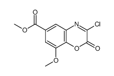 3-chloro-8-methoxy-6-(methoxycarbonyl)-1,4-benzoxazin-2-one Structure