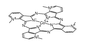 cobalt(II) tetra-(2,3-N-methylpyridinium)porphyrin structure