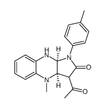 (3aR,9aS)-3-Acetyl-4-methyl-1-p-tolyl-1,3,3a,4,9,9a-hexahydro-pyrrolo[2,3-b]quinoxalin-2-one Structure