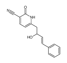 6-((E)-2-Hydroxy-4-phenyl-but-3-enyl)-2-oxo-1,2-dihydro-pyridine-3-carbonitrile结构式