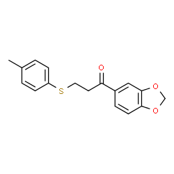 1-(1,3-BENZODIOXOL-5-YL)-3-[(4-METHYLPHENYL)SULFANYL]-1-PROPANONE Structure