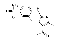 4-[(5-acetyl-4-methyl-1,3-thiazol-2-yl)amino]-3-methylbenzenesulfonamide Structure