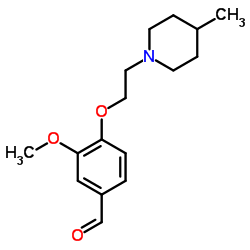 3-METHOXY-4-[2-(4-METHYL-PIPERIDIN-1-YL)-ETHOXY]-BENZALDEHYDE structure