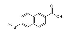 2-Naphthalenecarboxylic acid, 6-(methylthio) Structure