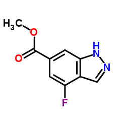 4-氟-1H-吲唑-6-甲酸甲酯结构式