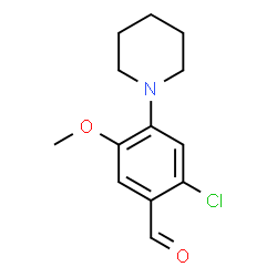 2-CHLORO-5-METHOXY-4-PIPERIDIN-1-YL-BENZALDEHYDE structure