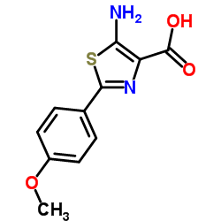 5-Amino-2-(4-methoxyphenyl)-1,3-thiazole-4-carboxylic acid Structure