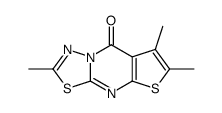 2,6,7-Trimethyl-8H-(1,3,4)thiadiazolo(3,2-a)thieno(2,3-d)pyrimidin-8-one Structure
