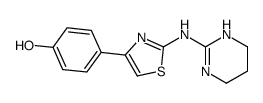 4-[2-(1,4,5,6-tetrahydropyrimidin-2-ylamino)-1,3-thiazol-4-yl]phenol结构式