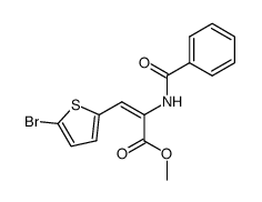 (E)-2-Benzoylamino-3-(5-bromo-thiophen-2-yl)-acrylic acid methyl ester Structure