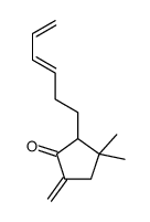 2-hexa-3,5-dienyl-3,3-dimethyl-5-methylidenecyclopentan-1-one Structure