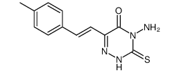 4-amino-6-p-methylstyryl-2,3-dihydro-3-thioxo-1,2,4-triazin-5(4H)-one Structure