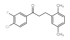 4'-CHLORO-3-(2,5-DIMETHYLPHENYL)-3'-FLUOROPROPIOPHENONE structure