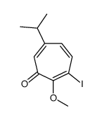 3-iodo-2-methoxy-6-propan-2-ylcyclohepta-2,4,6-trien-1-one结构式