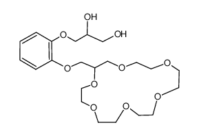 3-[2-(1,4,7,10,13,16-Hexaoxa-cyclooctadec-2-ylmethoxy)-phenoxy]-propane-1,2-diol Structure