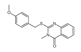 2-[(4-methoxyphenyl)methylsulfanyl]-3-methylquinazolin-4-one结构式