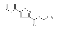 5-(噻吩-2-基)异恶唑-3-甲酸乙酯结构式