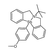 N-t-butyl-12-(4-methoxyphenyl)-5,6,7,12-tetrahydrodibenz[c,f] [1,5]azastibocine结构式