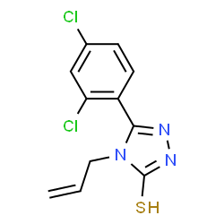 4-烯丙基-5-(2,4-二氯苯基)-4H-1,2,4-三唑-3-硫醇结构式