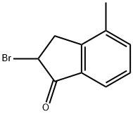 2-bromo-2,3-dihydro-4-methyl-1h-inden-1-one结构式
