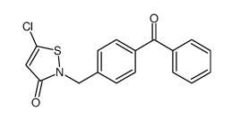 2-[(4-benzoylphenyl)methyl]-5-chloro-1,2-thiazol-3-one结构式