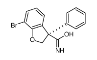 (3R)-7-bromo-3-phenyl-2H-1-benzofuran-3-carboxamide结构式